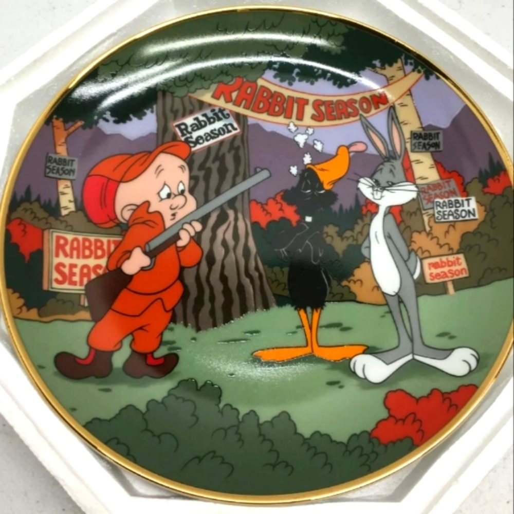 Warner Brothers Looney Tunes bugs bunny Rabbit Seasoning Collector Plate vintage